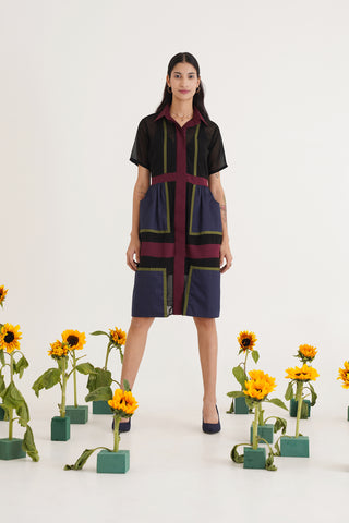 Fiona Colour Blocked Dress