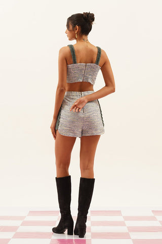 Ylva Tweed High Waist Shorts