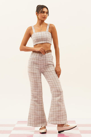 Seren Tweed Bell-bottom Pants