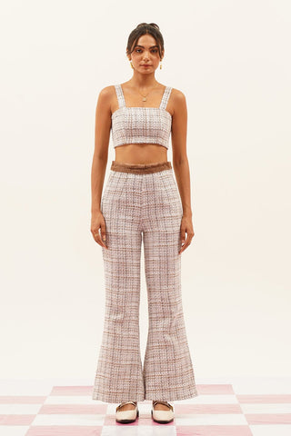 Seren Tweed Bell-bottom Pants