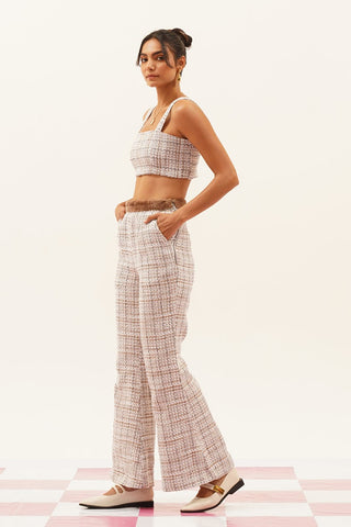 Seren Tweed Bell-bottom Pants
