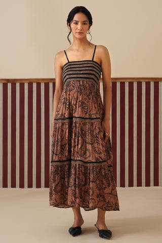 Marais Brown Maxi Dress
