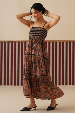 Marais Brown Maxi Dress