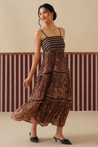 Marais Brown Maxi Dress