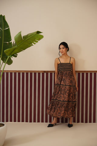 Marais Brown Maxi Dress