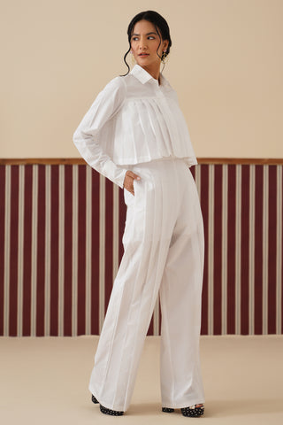 Alba White Pleated Co-ord