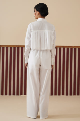 Alba White Pleated Co-ord