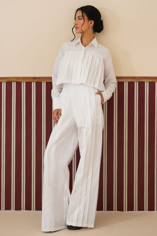 Alba White Pleated Co-ord