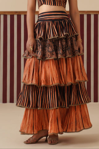Carmine Tiered Maxi Skirt