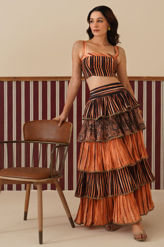 Carmine Tiered Maxi Skirt