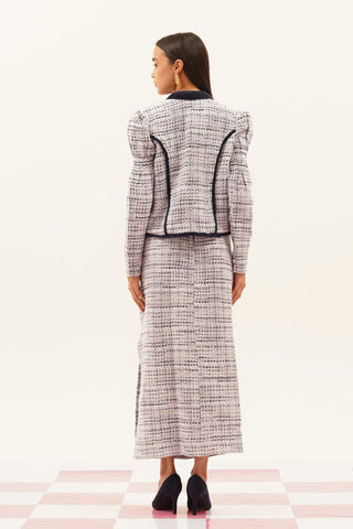 Zaria Tweed Open Jacket