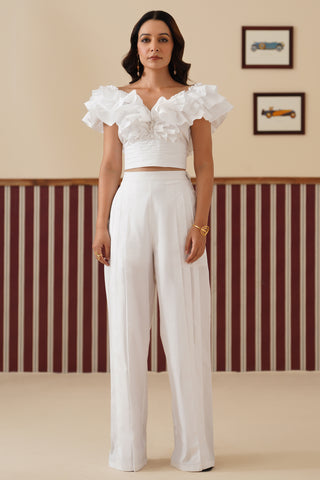 Alba pleated Crop Shirt