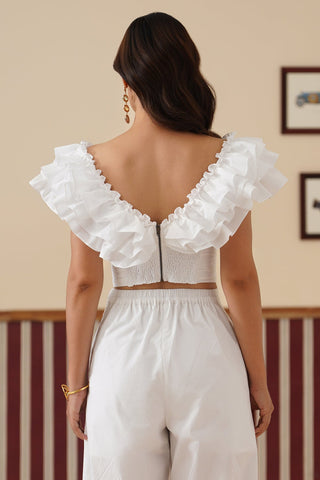 Alba pleated Crop Shirt