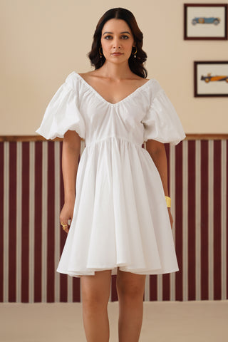 Odessa White Bow Dress
