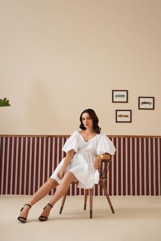 Odessa White Bow Dress