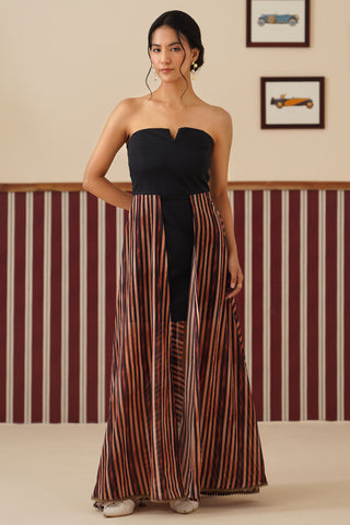 Noor Black Dual Hem Dress