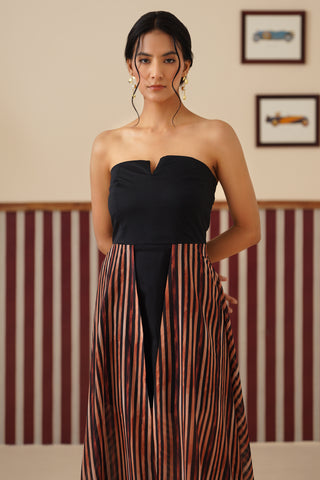 Noor Black Dual Hem Dress