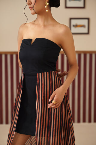 Noor Black Dual Hem Dress