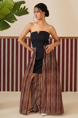 Noor Black Dual Hem Dress
