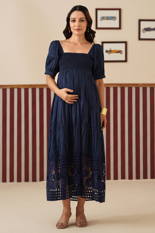 Maella Navy Blue Maternity Dress
