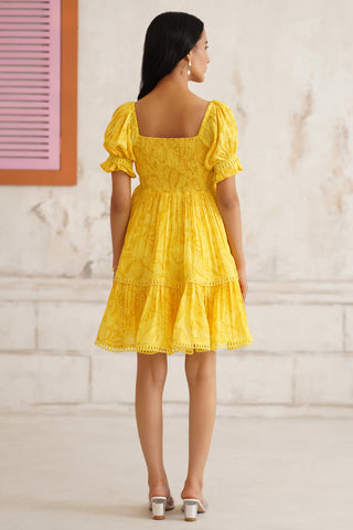 Calista Maternity Yellow Dress