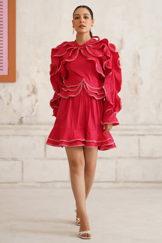 Lyana Backless Ruffle Dress