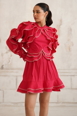 Lyana Backless Ruffle Dress
