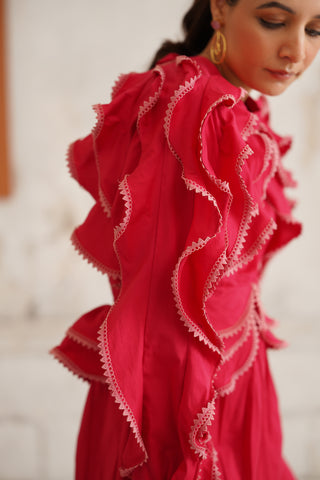 Lyana Backless Ruffle Dress