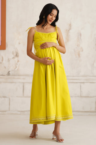 Elara Maternity Midi Dress