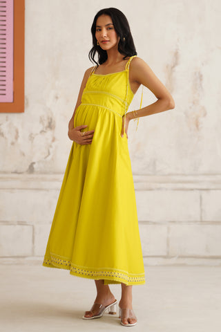 Elara Maternity Midi Dress