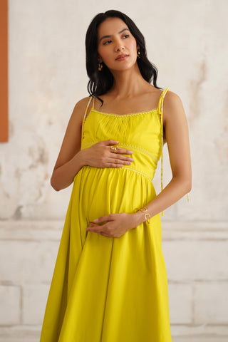 Elara Maternity Midi Dress