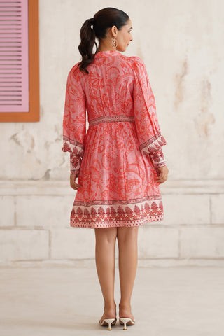 Kalila Coral Paisley Dress