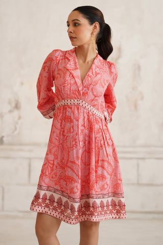 Kalila Coral Paisley Dress