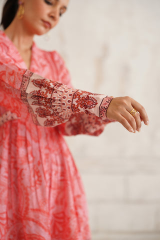 Kalila Coral Paisley Dress