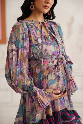 Aylen Printed Maternity Dress