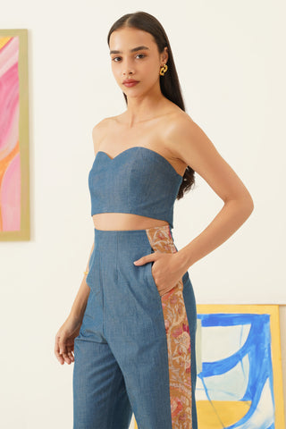 Maira Denim Blue Co-ord Set