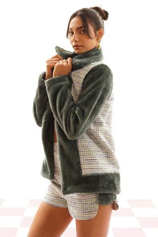 Vaila Tweed and Fur 3 Piece Set