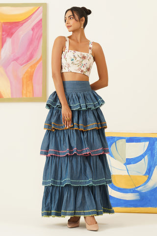 Aviara Tierred Maxi Skirt