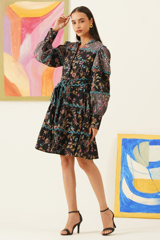 Livia Black Printed Dress