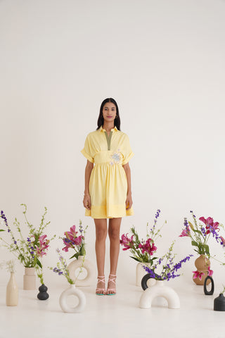 Valerie Lemon Cotton Dress