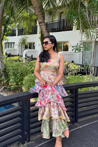 Gaia Tiered Maxi Skirt