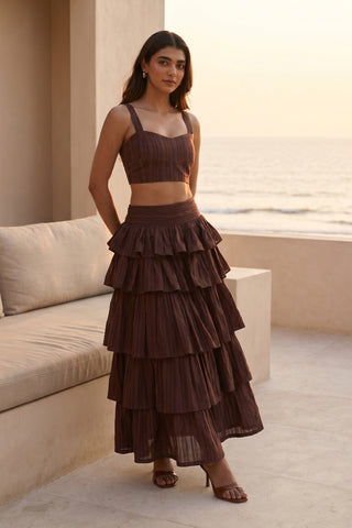 Cascade ruffled Set