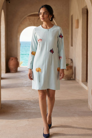 Aster Embroidered Shift Dress