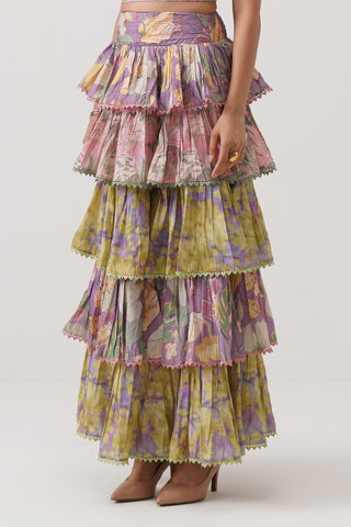 Garden Tiered Maxi Skirt