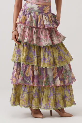 Garden Tiered Maxi Skirt