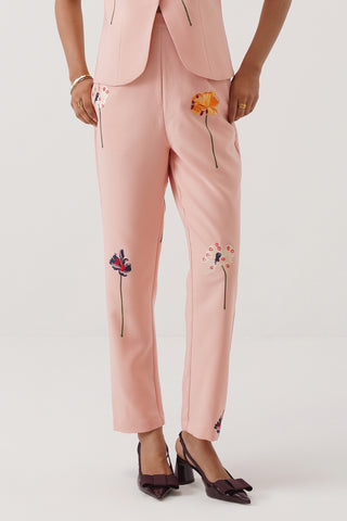 Peony Embroidered Trousers