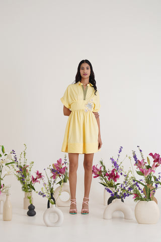 Valerie Lemon Cotton Dress