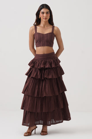 Cascade tierred skirt