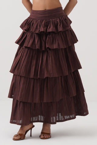 Cascade tierred skirt