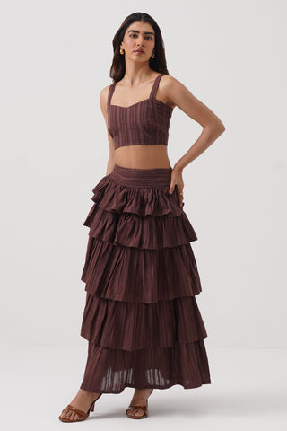 Cascade tierred skirt